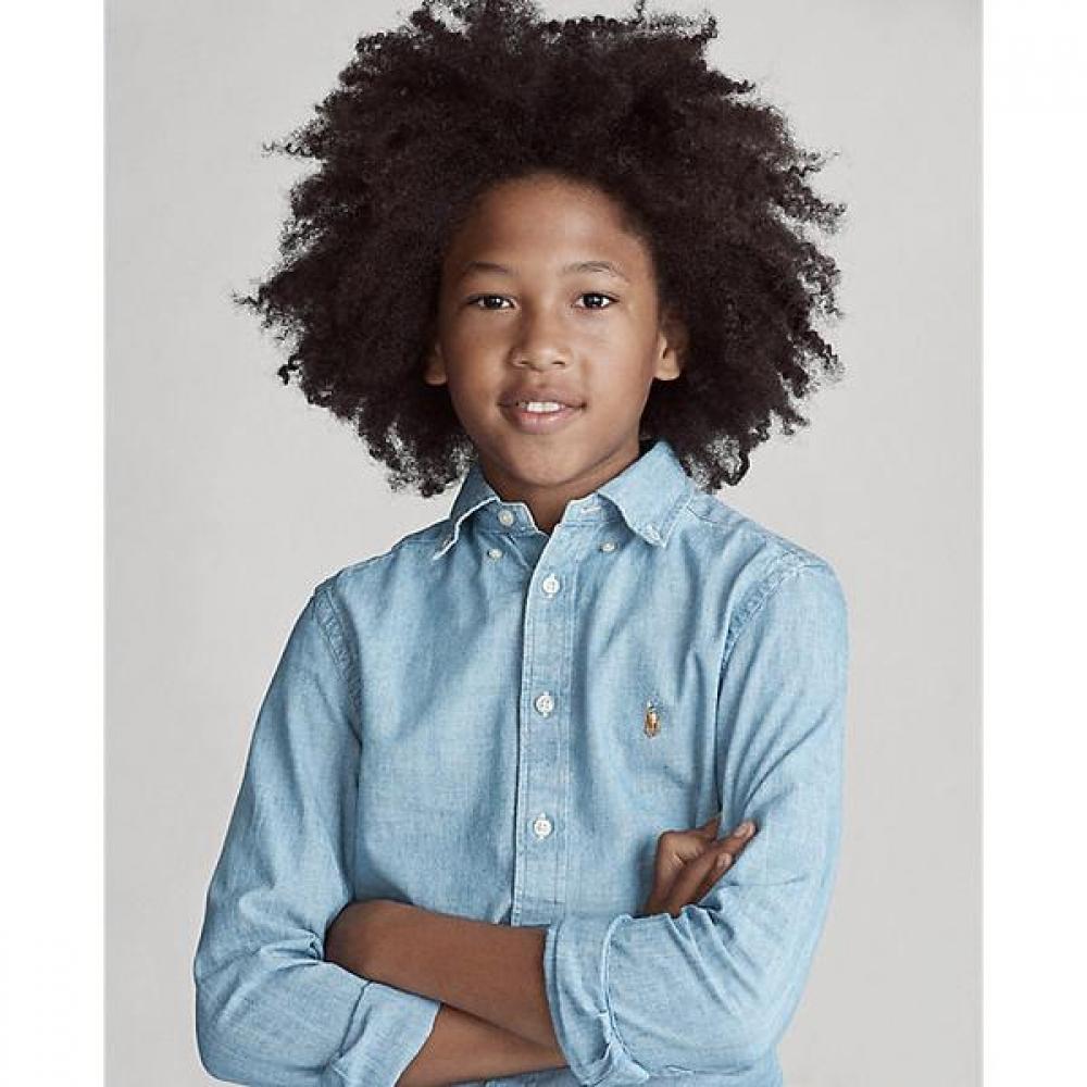 Polo Kids Boys 8 18 Cotton Chambray Shirts  Cwpowovy6820059400 L