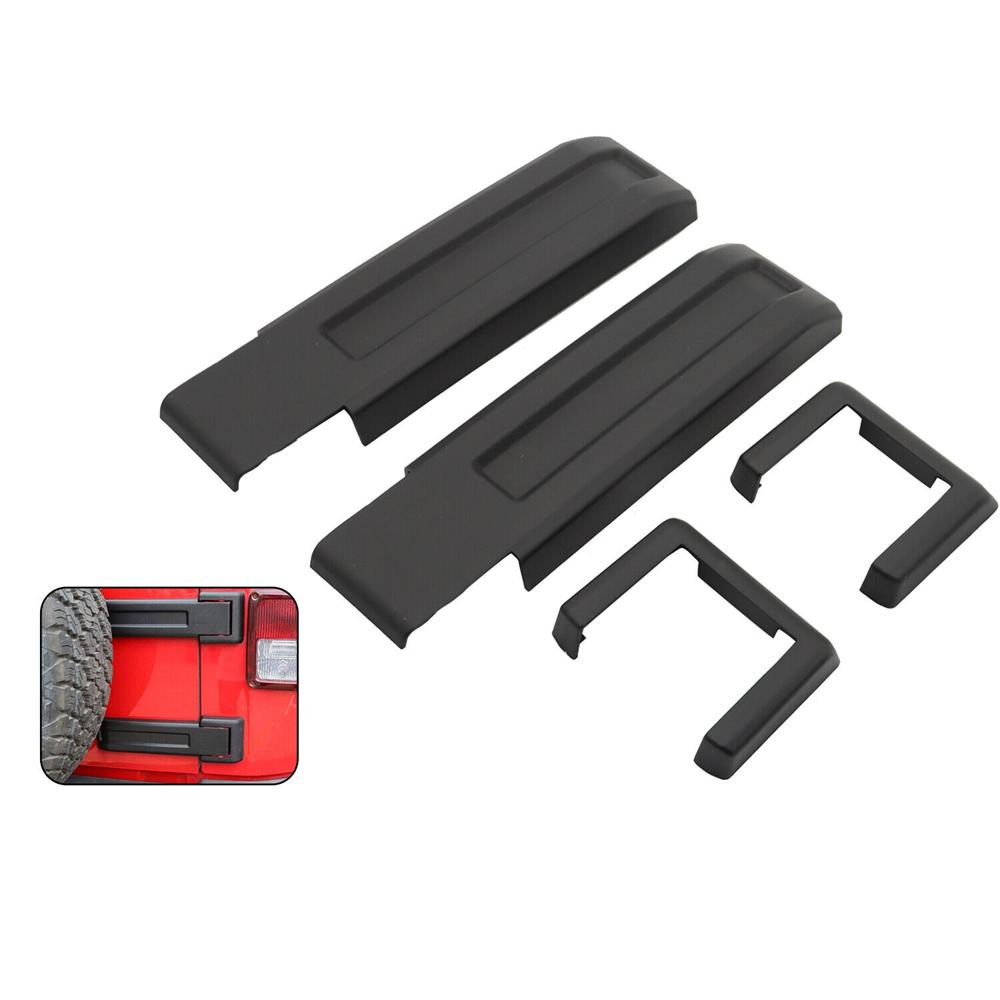 Matte Black Exterior Tailgate Door Hinge Cover Trim For Jeep Wrangler JK 2007-18