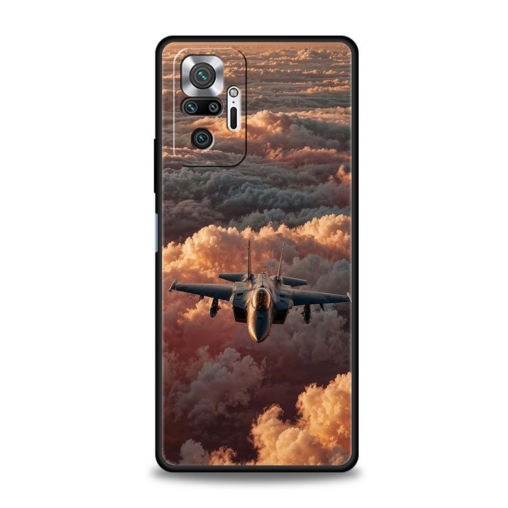Aircraft Airplane Cool Phone Case For Xiaomi Redmi Note 14 13 12 5G 11 10 Pro Plus 4G 9S 9 14C 13C 12C 10C 9C 9A Soft TPU Cover