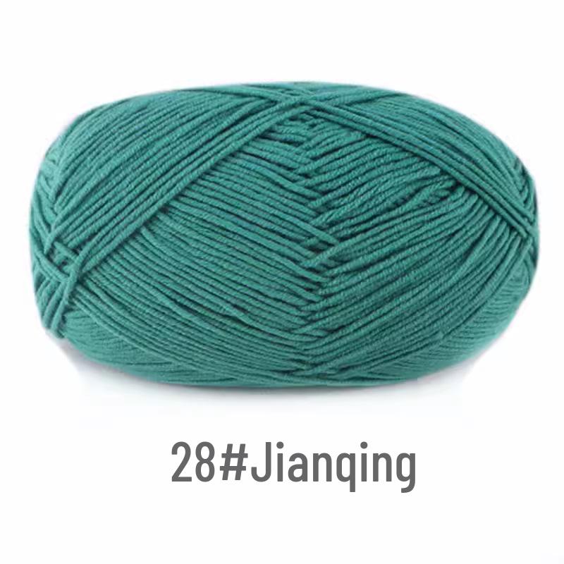Gomitolo di Filato di Cotone Pettinato a 4 Capi per Lavorare all'Uncinetto Bambole, Coperte, Borse e Scarpe Pacchetto Materiali Fai da Te