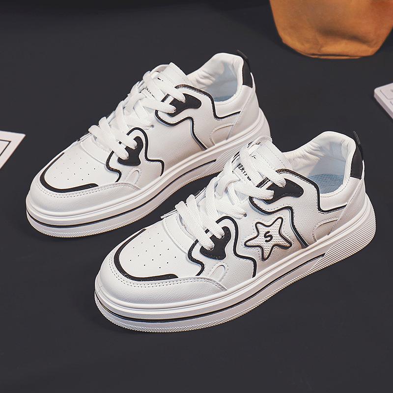 

Мужская обувь Кроссовки на толстой подошве Мужская весна и осень Новые модные универсальные нескользящие спортивные повседневные белые туфли для мужчин 44