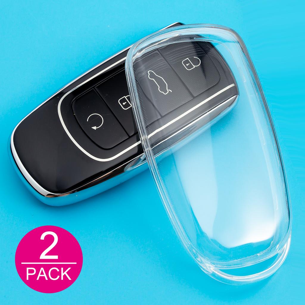 Slim Car Key Fob Case Cover Keychain For Chery Tiggo 7 8 Pro Max Omoda 5 C5 S5 O5 Jaecoo J7 J8 Accessories Black Transparent