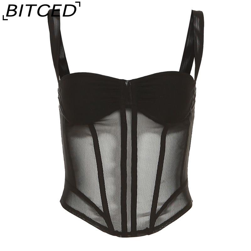 BITCED Весна Женский Однотонный Облегающий Уличный Модный Топ-Майка на Бретельках С Открытой Спинкой S