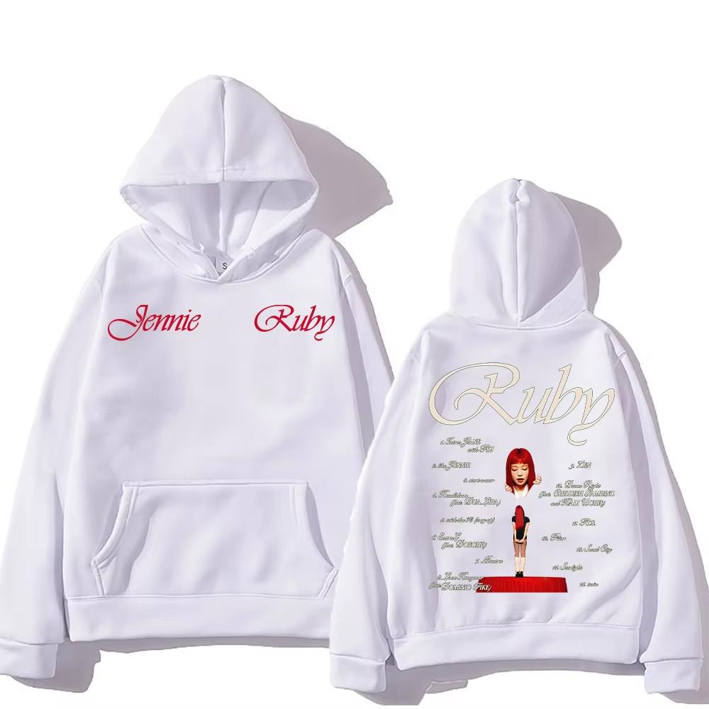 Jennie Kpop's New Hoodie for Men's Design Aesthetic Hoodie Jennie Pretty Girl Mantra Jennie Ruby's First Album Track List