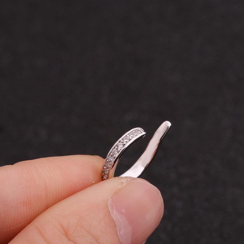 Minimalist Zircon U-shaped Ear Cuff: European/American Style Fake Piercing