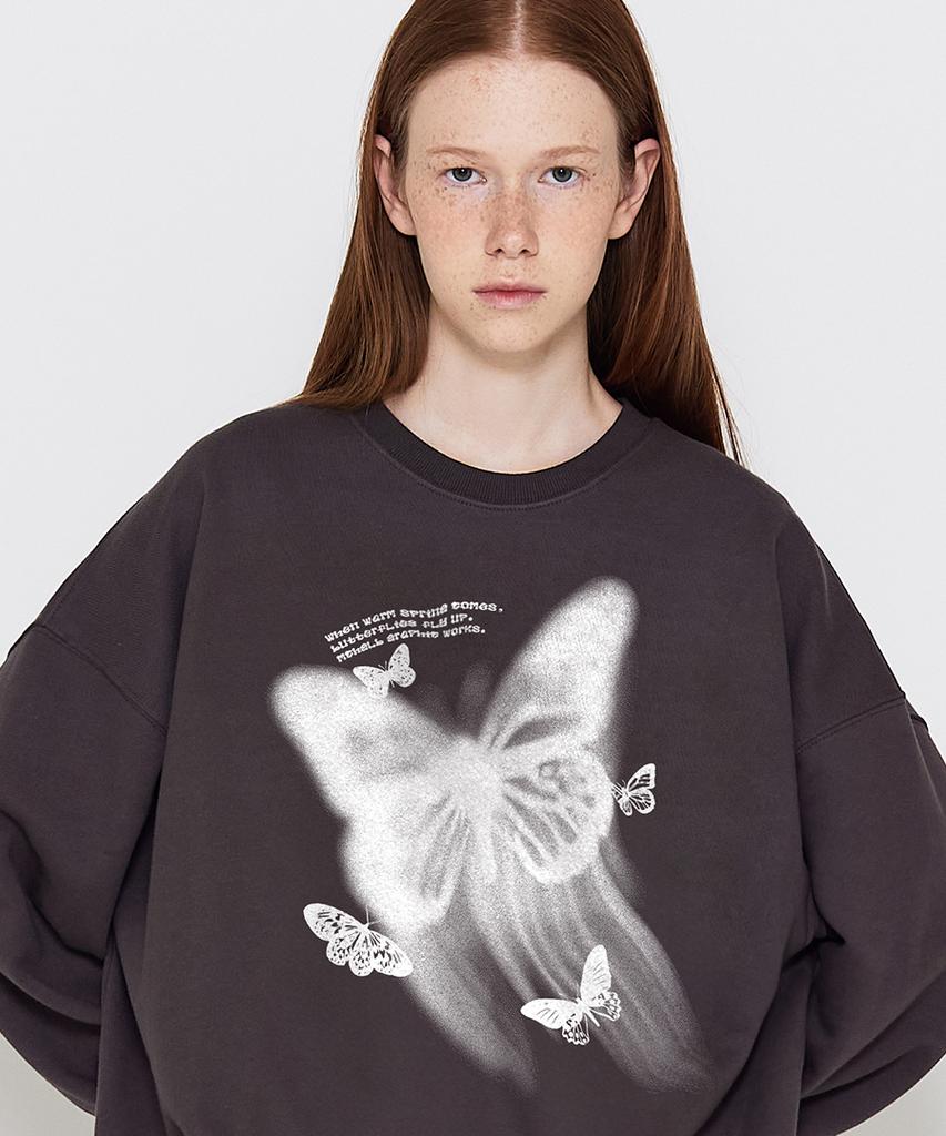 MATCHGLOBE Butterfly Sweatshirt (Dark Grey)