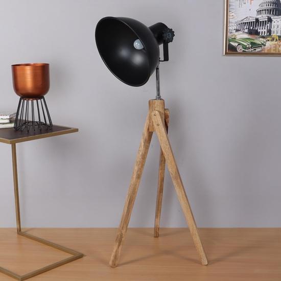 

120 Cm Floor Lamp with Mango Wood, Metal Construction Multiple Style Options for Living Room, Bedroom, Home Office Decor