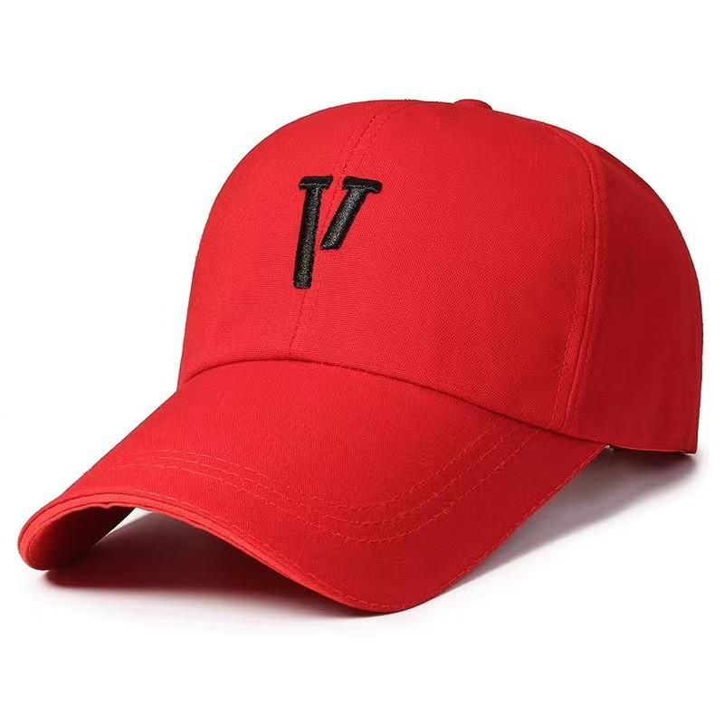 

Letter V Embroidery Men Summer Sun Protection Baseball Cap Breathable Women Hat красный