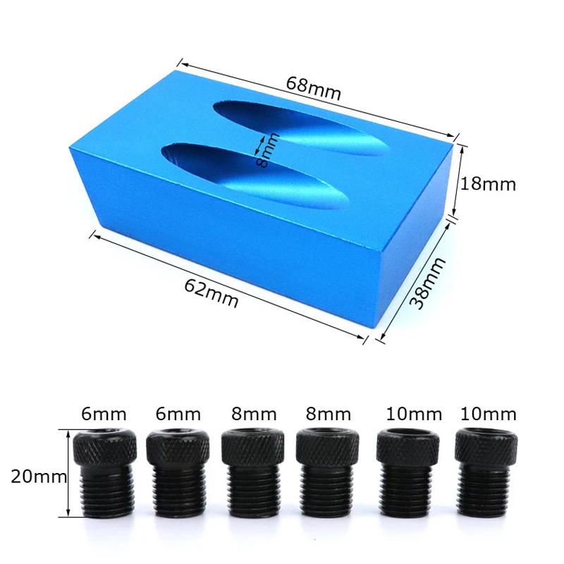7/14 pcs 15 Degree Angle Drill Guide Set Woodworking Inclined Hole Locator Hole Punch Punch Locator DIY Woodworking Tool