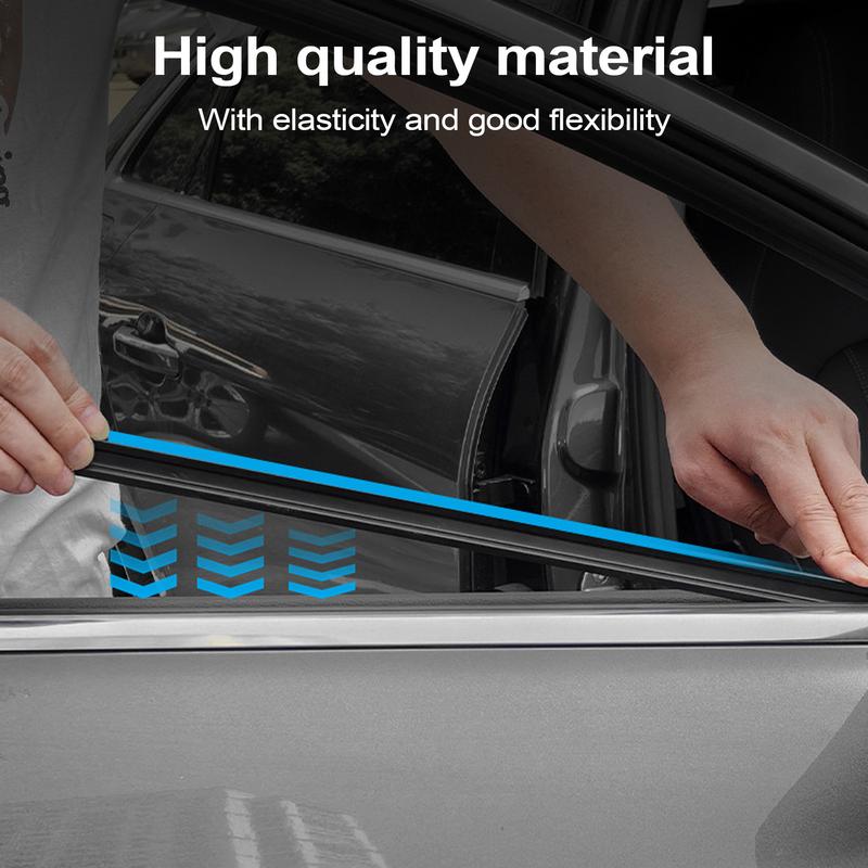 2 Pieces Car Door Seal Strip Rubber Sealing Protector Soundproof Waterproof Weather Strips For Car Door