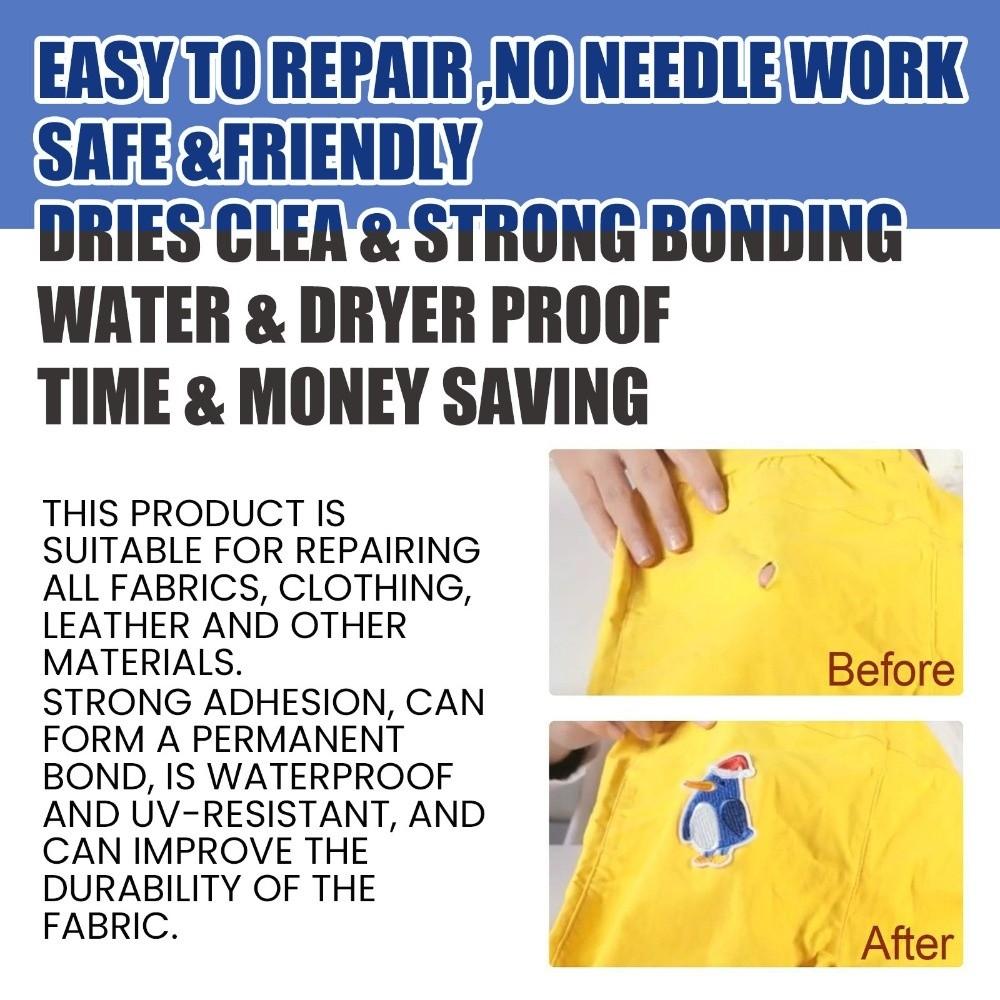 New Waterproof Fabric Patching Glue Versatile Clear Fabric Glue Quick Dry Strong Adhesive Seam Adhesive Jewelry