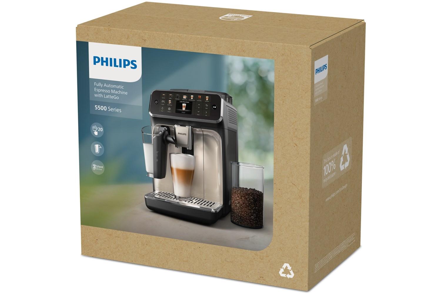 Philips EP5549/70 Vollautomatische Kaffeemaschine 1,8L Schwarz/Silber schwarz