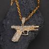 Hip Hop Pistole Halskette Kreative Mode Herren Schmuck Pistole Anhänger Halskette