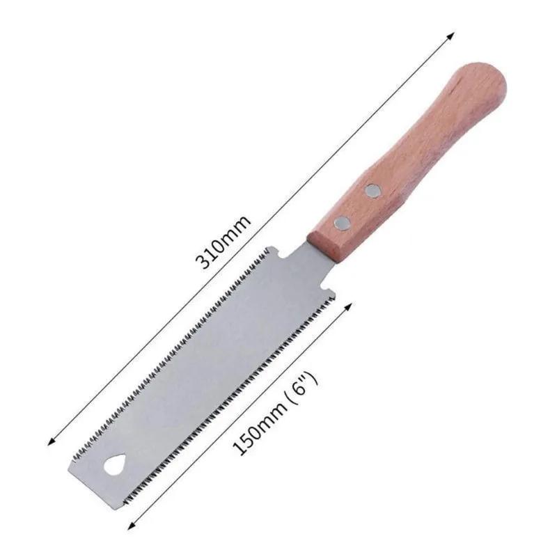 Liten håndsag med dobbeltsidig blad for saging, 6-tommers blad håndsag for trebearbeiding, PVC-rørskjæring, DIY-prosjekt