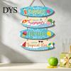 Gartenwandkunst Inspirierendes Holz-Hängeschild, Sommer Surfen Kinder Positiver Spruch Schild, Handgefertigtes Brett Bauernhaus String Schild für Schlafzimmer Zimmer Hof