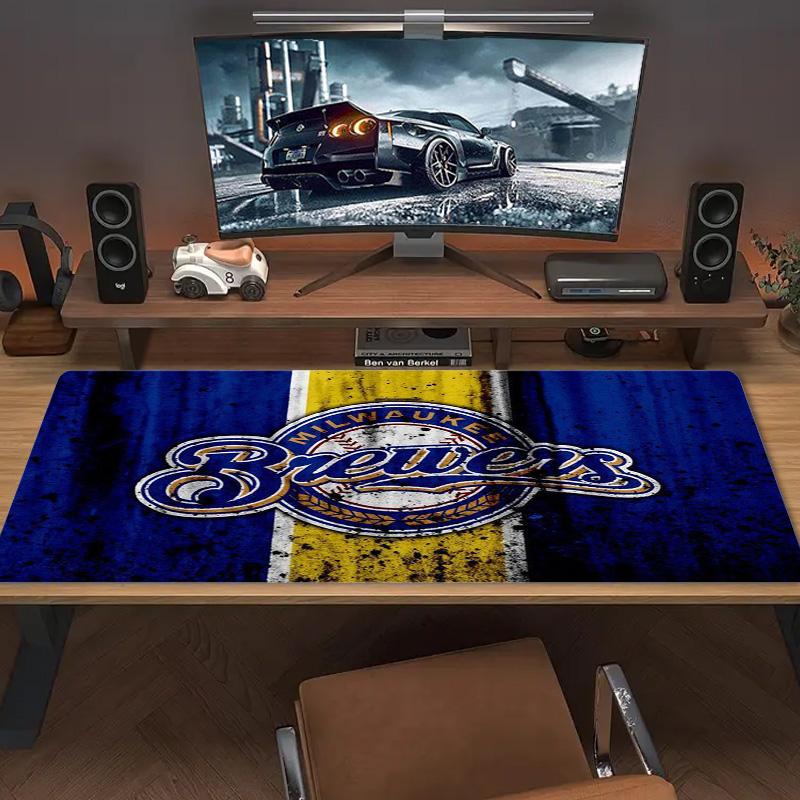 Milwaukee Brewers Color Mouse Pad Large Gaming Table Cushion Non-slip Laptop Tablet Big Mousepad XXL Mat Mini PC Playmat With Lock Edge
