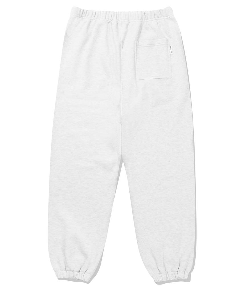 GAINSBORO Golden Logo Jogger Pants_White Melange