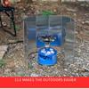 Outdoor Folding Cassette Stove Aluminum Wind Shield Camping Picnic Cooking Flat Gas Stove Alcohol Stove Windproof Cover