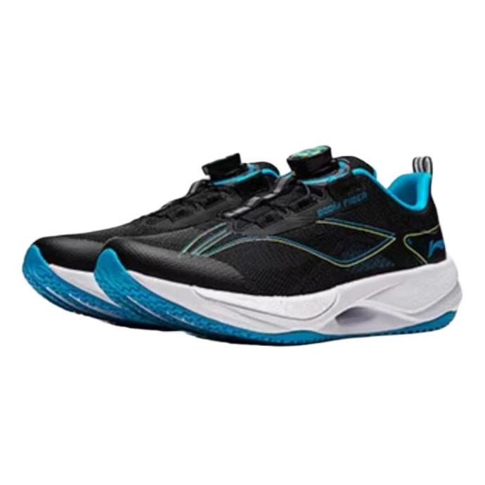 Li Ning Youth Ultra Light 21 Kulatá hlava Reflexní Protiskluzové Tlumení nárazů Nízké běžecké boty Dětské běžecké boty Černá Modrá YKFU012-1