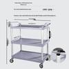 Commercial 3-Tier Plastic Utility and Serving Cart