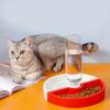 Bol d'eau et de nourriture pour chat détachable antidérapant grande capacité ensemble de gamelles pour animaux de compagnie avec bouteille abreuvoir pour intérieur rouge blanc