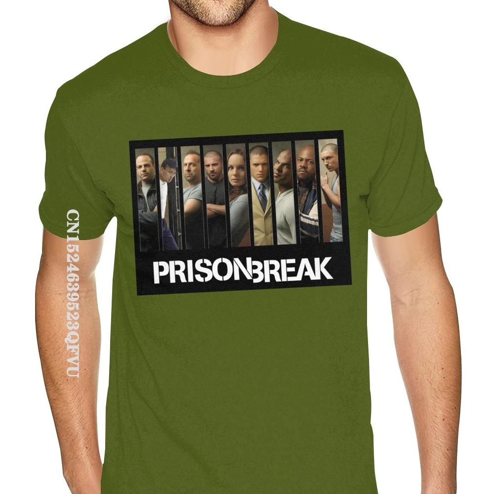 Port Prison Break Tshirt Cotton Men's Plus Size Black Tees Shirt Unique Tops T Shirt for Men Cotton Top T-shirts Custom Family