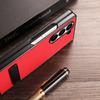 For Samsung Galaxy Z Fold 6 Case Luxury Lichee Pattern PU Leather Metal Back Kickstand Protective Folding Cover for Z Fold 6