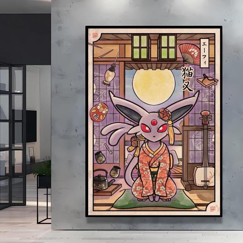 Leinwand Kunstwerk Malerei Pokemon Schiggy Poster Cartoon Bild Klassisch Haus Schlafzimmer Dekoration Gemälde Kindergeschenk