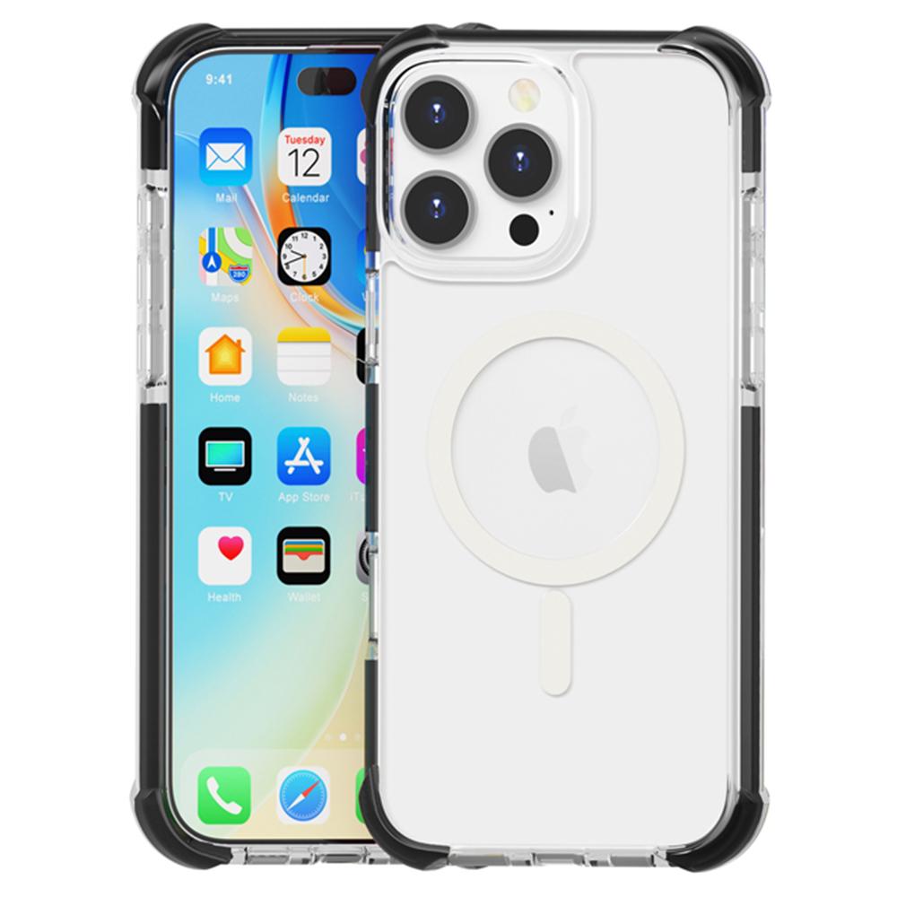 For iPhone 16 Pro Case Compatible with MagSafe Reinforced Corners TPU+Acrylic+TPE Phone Cover