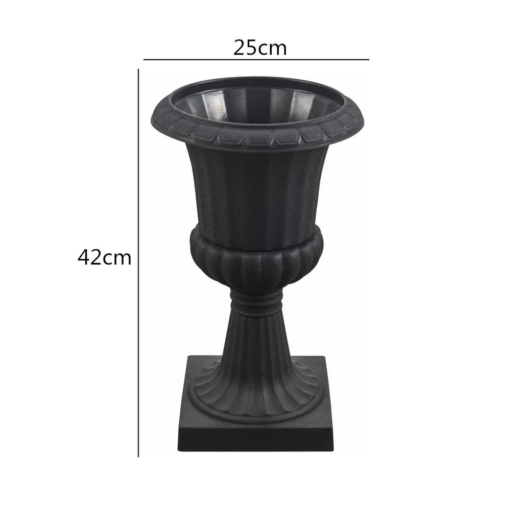 Black White Plastic Vase Wedding Stage Large Vase Decoration Home Furnishings Garden Balcony Courtyard Flower Pot Ornaments