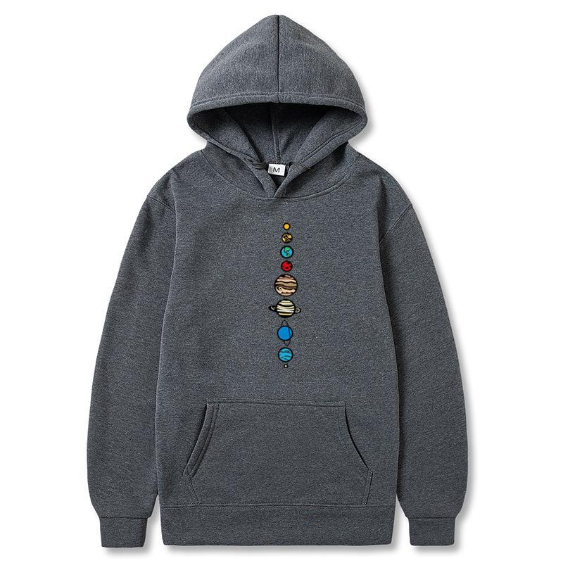 New 2026 Solar System Planet Starry Sky Men's and Women's Hooded Sweater Sweater One Piece