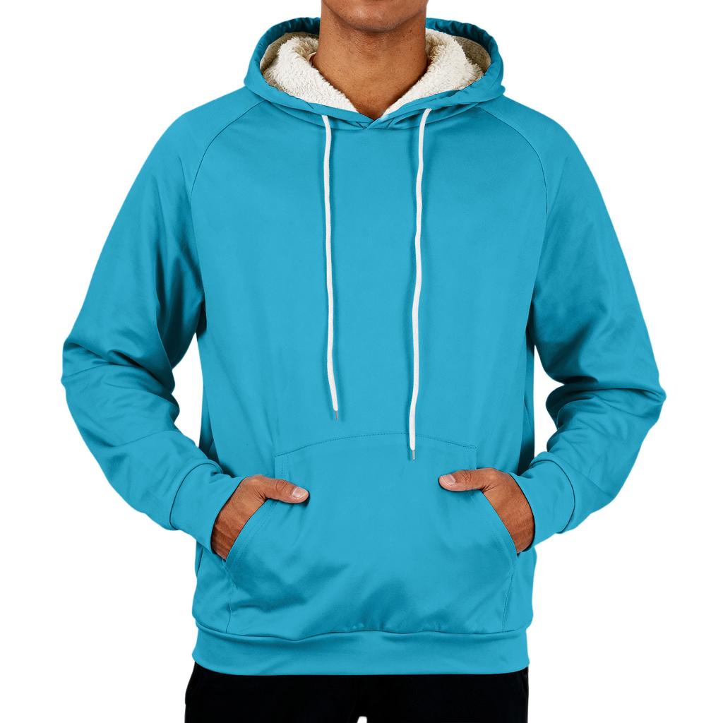 Men's Casual Long-Sleeve Fleece Hoodie With Pockets