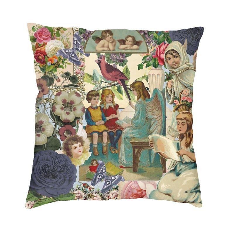 Nordic Victorian Angel Cushion Cover Velvet Fairies Sea Throw Pillow Case Living Room Decoration Pillowcase