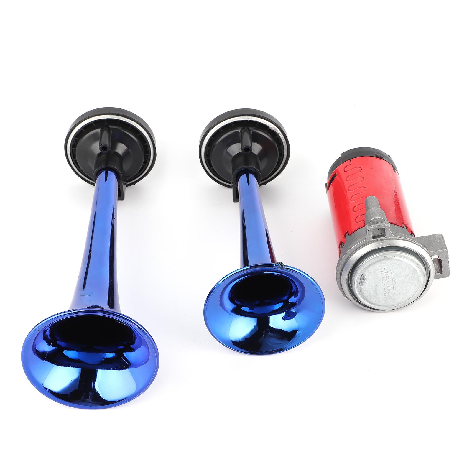 

12V Air Horn 178dB Громкий звук Двойная труба с воздушным компрессором для автомобиля Мотоцикл Лодка Грузовик