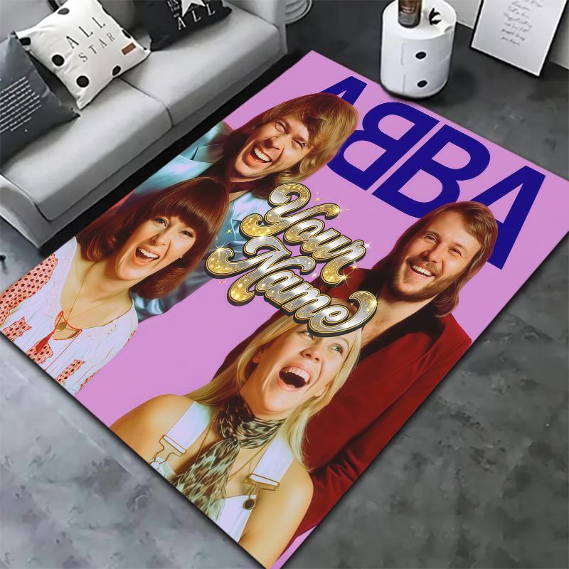 Abba Custom Name Carpet Rug For Living Room Bedroom Home Sofa Decoration Kids Play Nonslip Floor Mat