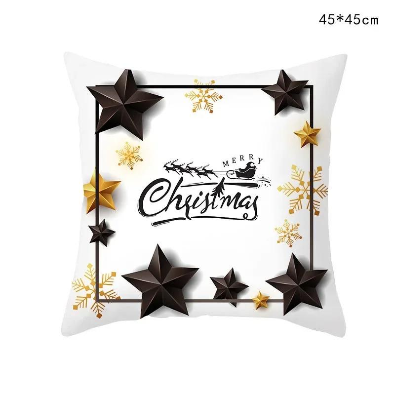 Christmas Themed Pillowcases Car Accessories Office Santa Claus Living Room Sofa Home Pillowcases
