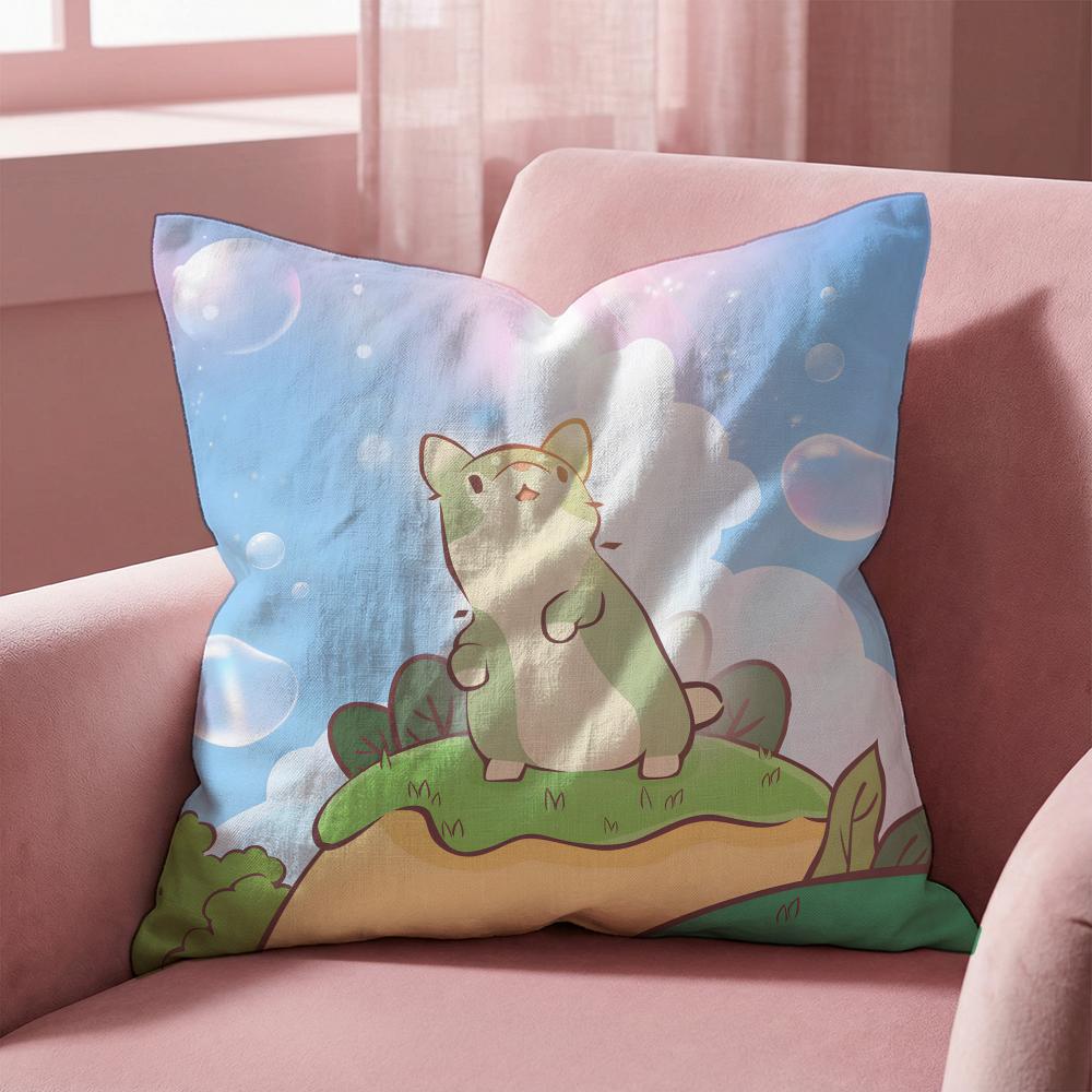 Cats & Soup Cushion Cover Multi-Scene Pillow Cover for Home & Car - Reversible, Soft & Durable for Daily Use