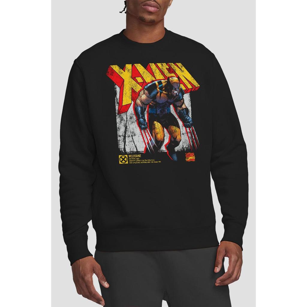 Marvel Unisex Adult X-Men Wolverine Infographic Sweatshirt