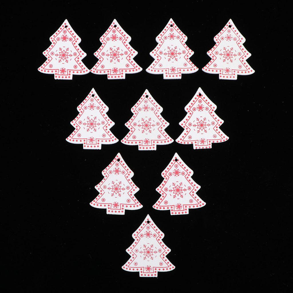 20x Christmas Pieces Gift Wood Tag for DIY Scrapbook Embellishment