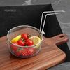 Heat Resistant Mesh Strainer Stainless Steel Frying Basket, with Handle, Strainer, Durable Basket Multi Use Deep Fryer Tool, for Kitchen Chips