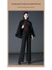 Drapey High-Waisted Wide-Leg Suit Pants for Women: Plus Size, Slimming, Perfect for Spring/Autumn, Ideal for Middle-Aged Mothers