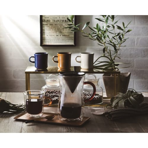 Bonmac Double-Wall Coffee Carafe Set, 700ml, Carafe: 9.9cm Diameter X 17.5cm Height, Filter: 9.8cm Diameter X 7.9cm Height, Holder: 9.5cm Diameter X 8