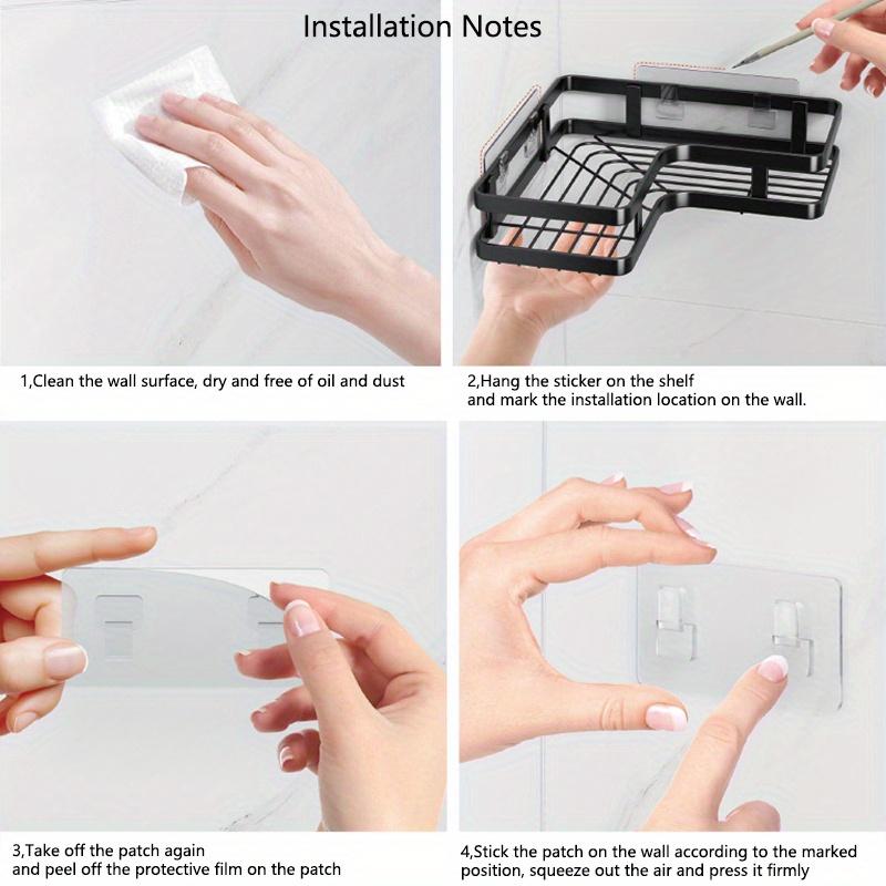 5/3 Racks 1pc Kitchen&Bathroom Organizer Storage Drain Rack, No punching required,large capacity Space-Efficient home Corner Rack.