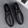 Trendy Brand Men's Oxford Shoes Lightweight Lace Up Loafers Men's Genuine Leather Work Shoes Versatile Style Free Delivery