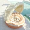 Baby Swimming Ring Inflatable Swim Ring with Detachable Sunshade Toddlers Pool Float Leakproof Baby Pool Toy for Water Fun