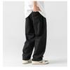 Men S Vintage Loose Fit Cotton Casual Solid Long Trousers