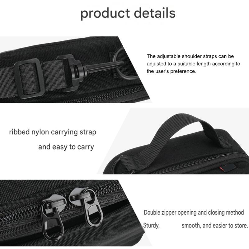 Guitar Effects Pedal Carry Case for Mooer GE100,G1X FOUR,Flatsons KMF1,Padded Nylon Shell, Front Pocket, Double Zippers Closures Adjustable Shoulder