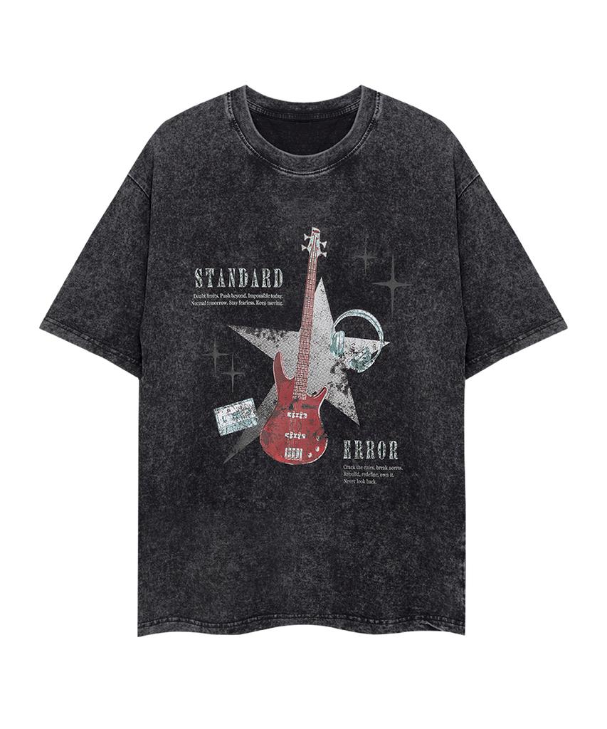 STANDARDERROR 87-Stan255 Universe Strum Vintage Pigment Short Sleeve T-Shirt (4 Colors)