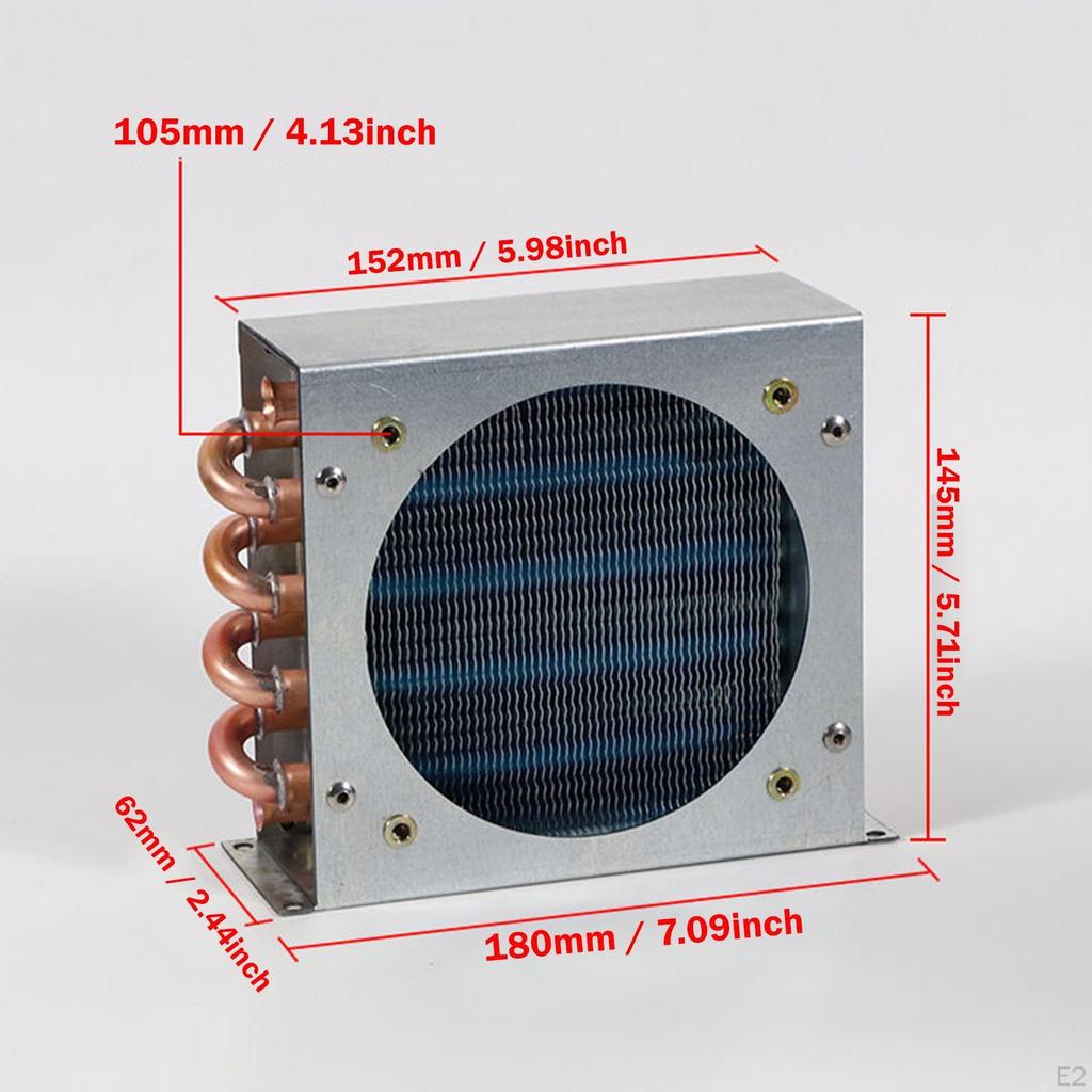 Kondensator for Kjøleskap Kompakt Aluminiumsfinn Liten Luftkjølt Radiator Vannkjøling