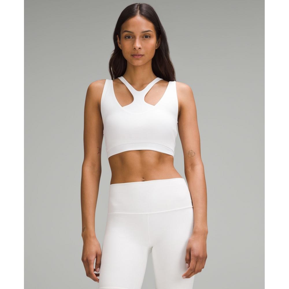Lululemon Bend This SCoop And SquAre BrA  Light Support  A C Cups White
